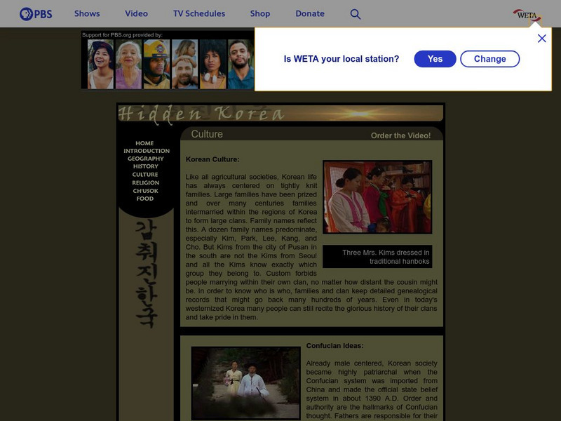 Pbs Hidden Korea: Culture Website