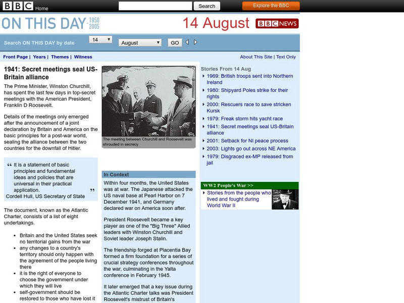 Bbc: Atlantic Charter Article Bbc: Atlantic Charter Article