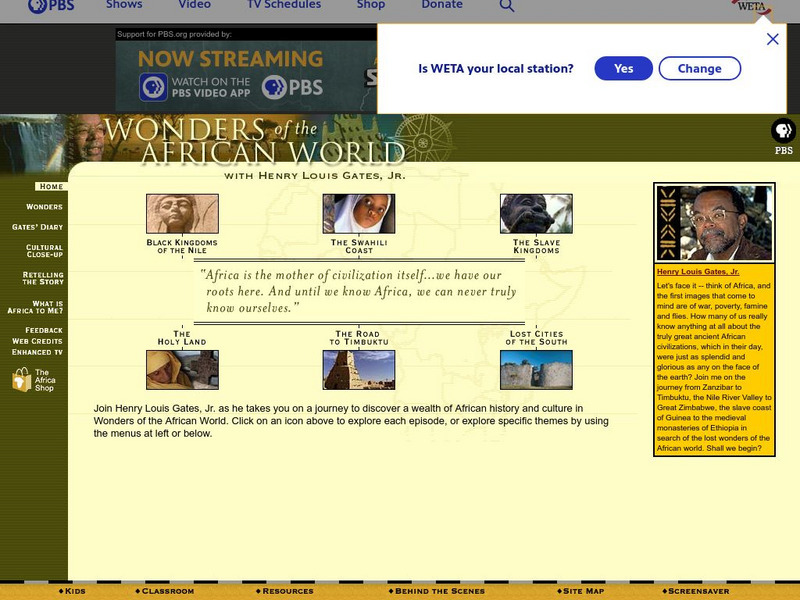 Pbs: Wonders of the African World Activity Pbs: Wonders of the African World Activity