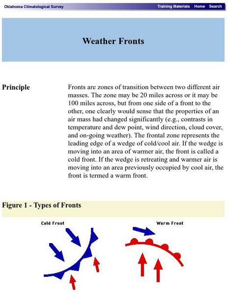 University of Oklahoma: Weather Fronts Website University of Oklahoma: Weather Fronts Website