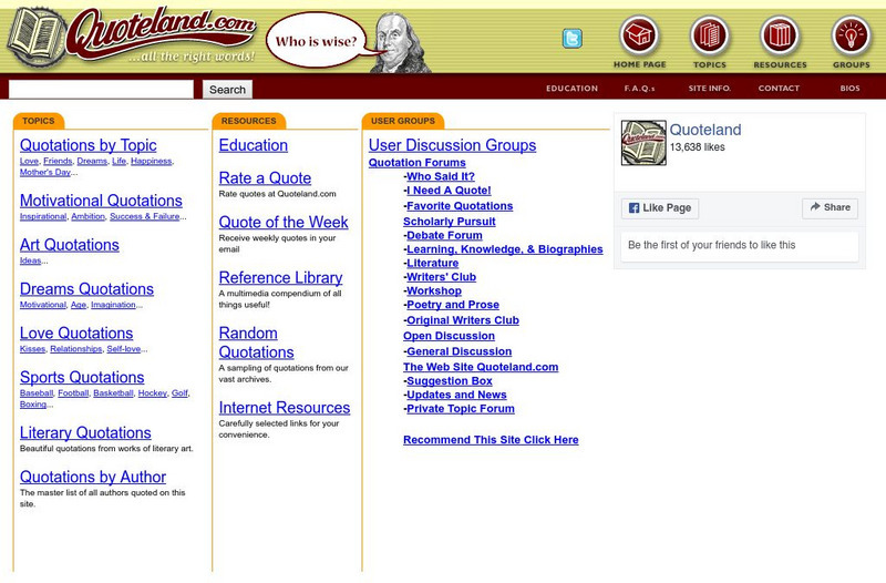 Quoteland Website Quoteland Website