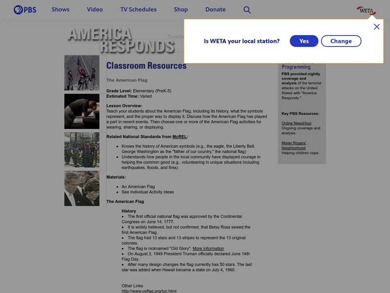 Pbs Lesson Plan: The American Flag Lesson Plan Pbs Lesson Plan: The American Flag Lesson Plan