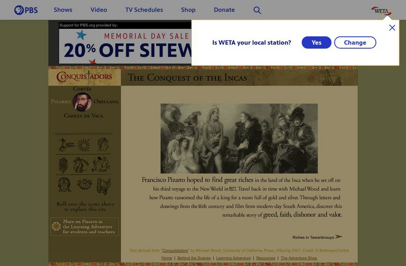 Pbs: Conquistadors: Franciso Pizarro Website Pbs: Conquistadors: Franciso Pizarro Website