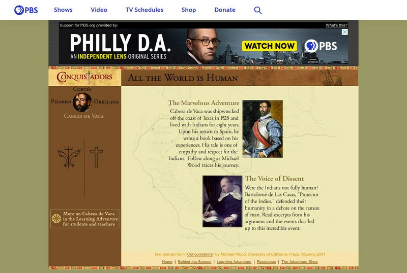 Pbs: Conquistadors: Cabeza De Vaca Website
