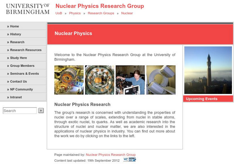 University of Birmingham: The Nuclear Physics Group Website University of Birmingham: The Nuclear Physics Group Website