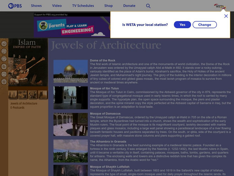 Pbs: Jewels of Islamic Architecture Graphic Pbs: Jewels of Islamic Architecture Graphic