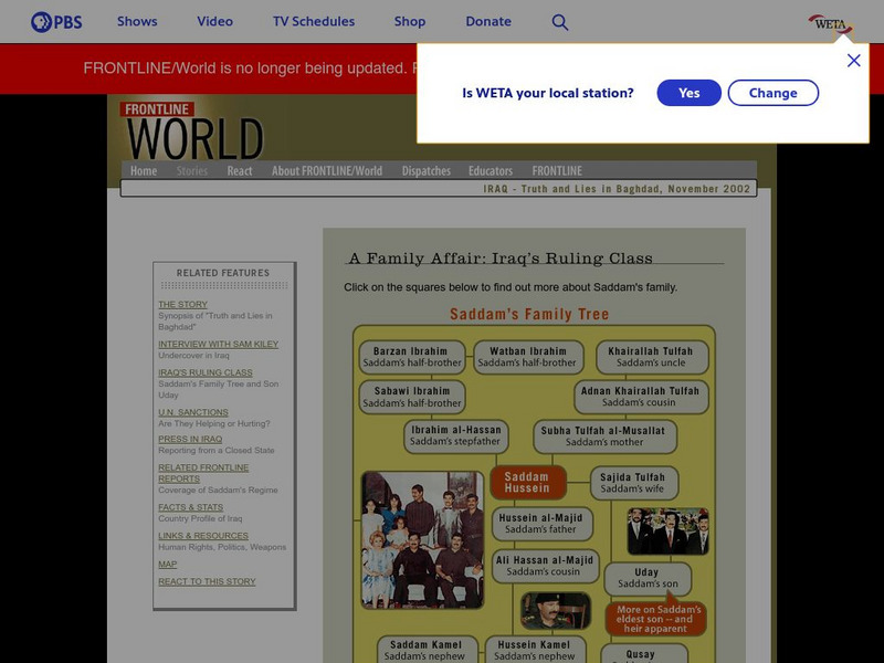 Pbs Frontline World: Iraq's Ruling Class Activity Pbs Frontline World: Iraq's Ruling Class Activity