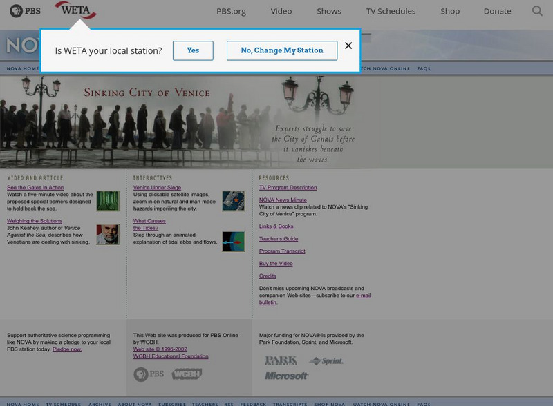 Pbs: Nova: Sinking City of Venice Instructional Video