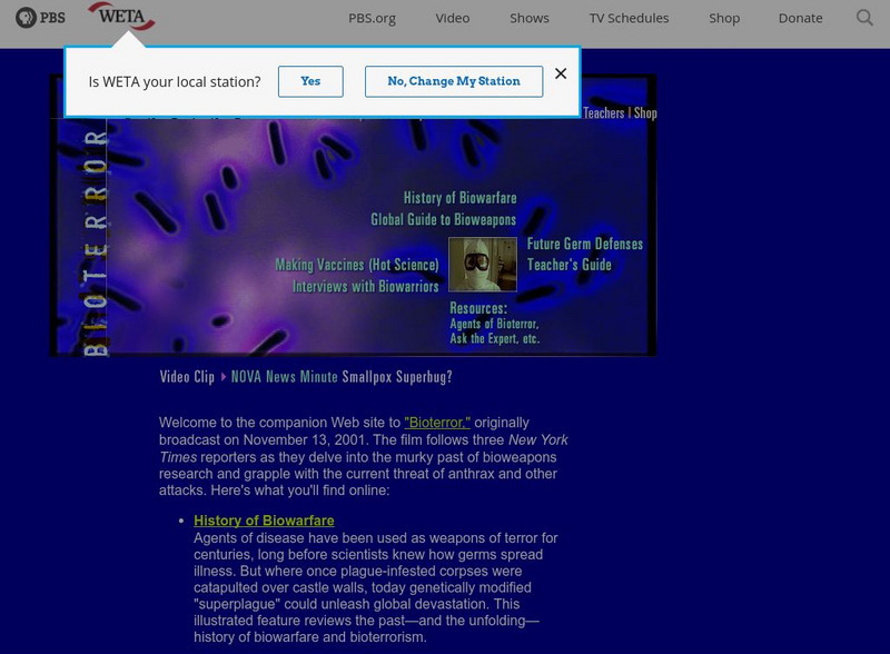 Pbs: Bioterror Instructional Video Pbs: Bioterror Instructional Video