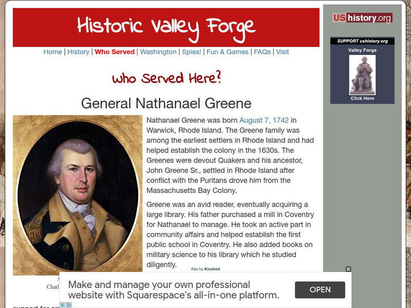 U.s. History: General Nathanael Greene Activity U.s. History: General Nathanael Greene Activity