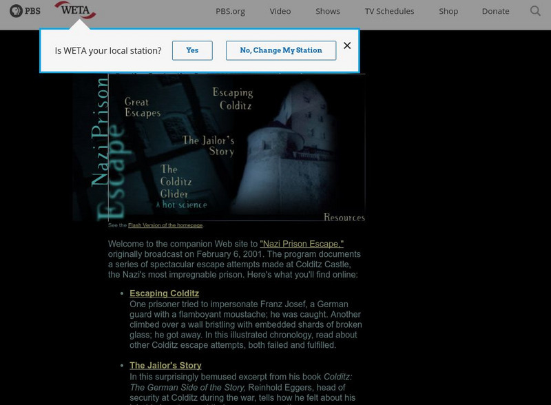 Pbs: Nazi Prison Escapes at Colditz Instructional Video Pbs: Nazi Prison Escapes at Colditz Instructional Video