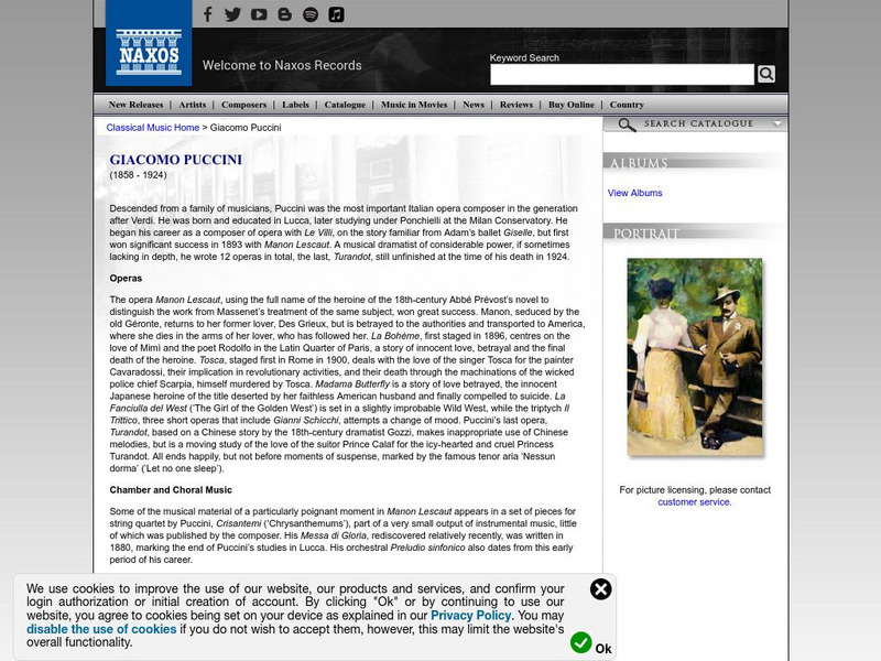 Naxos Digital Services: Giacomo Puccini Handout