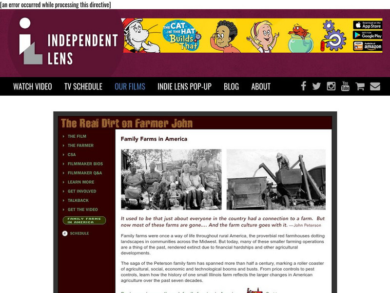 Pbs Teachers: The Real Dirt on Farmer John: Family Farms in America Website Pbs Teachers: The Real Dirt on Farmer John: Family Farms in America Website