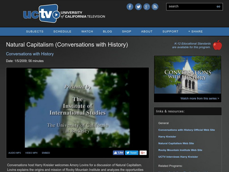 Conversations With History: Natural Capitalism Instructional Video Conversations With History: Natural Capitalism Instructional Video