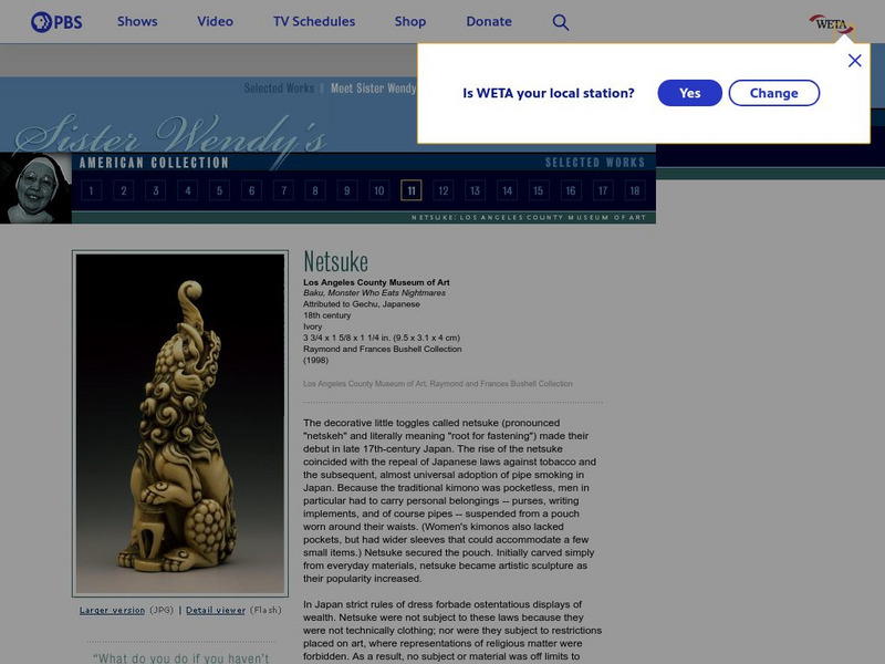 Pbs: Sister Wendy's American Collection: Netsuke Handout Pbs: Sister Wendy's American Collection: Netsuke Handout
