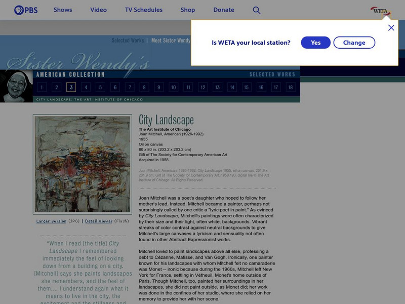 Pbs: Sister Wendy's American Collection: City Landscape by Joan Mitchell Handout