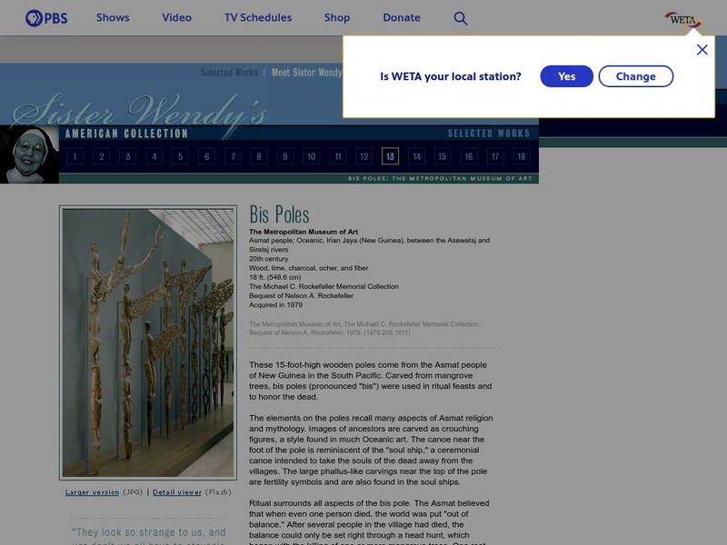 Pbs: Sister Wendy's American Collection: Oceanic Bis Poles Handout Pbs: Sister Wendy's American Collection: Oceanic Bis Poles Handout