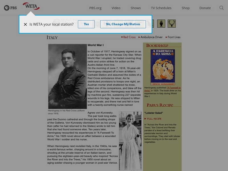 Michael Palin's Heminigway Adventure: Red Cross Handout Michael Palin's Heminigway Adventure: Red Cross Handout