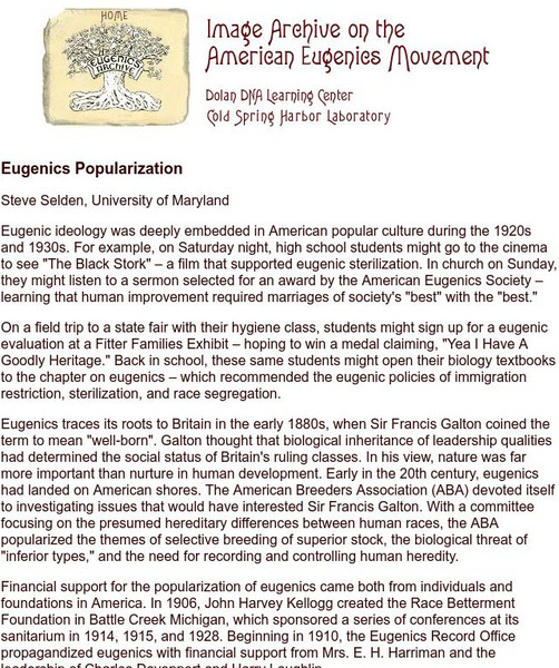 Eugenics Archive: Eugenics Popularization Website Eugenics Archive: Eugenics Popularization Website
