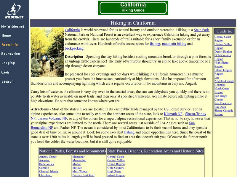 Hiking in California Website