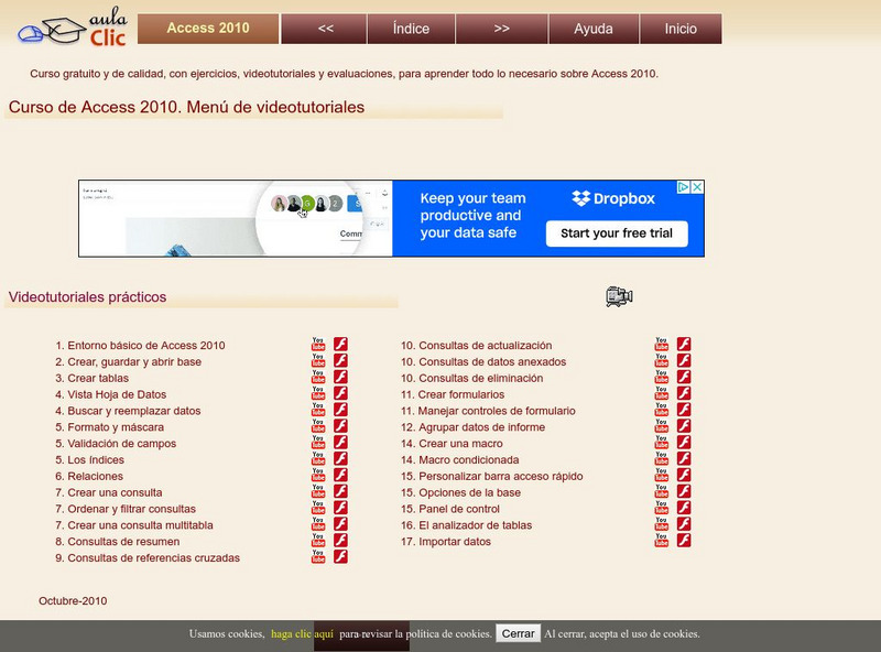 Aula Clic: Curso De Access 2010 Instructional Video