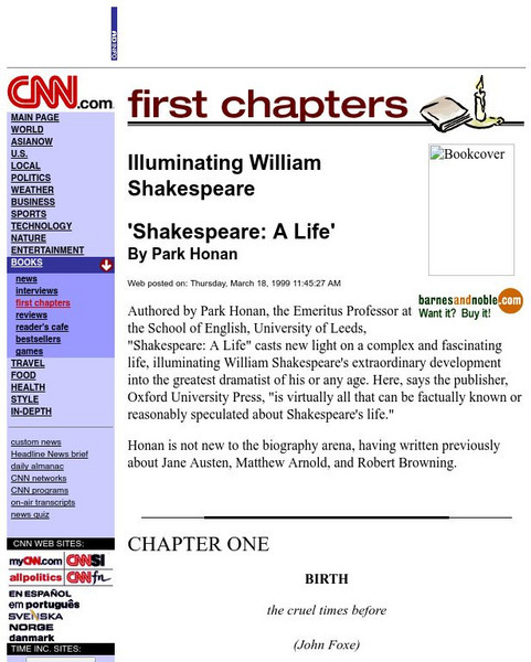 Cnn: Illuminating William Shakespeare Website Cnn: Illuminating William Shakespeare Website