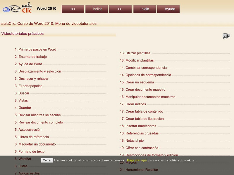 Aula Clic: Curso De Word 2010 Instructional Video