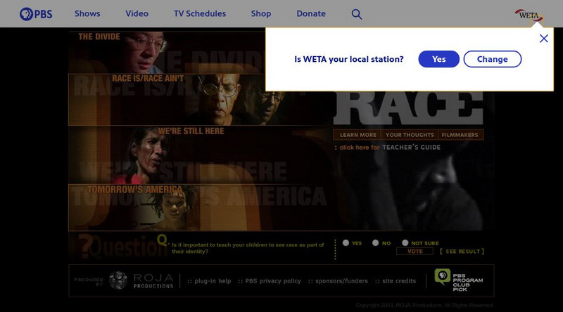 Pbs: Matters of Race Website Pbs: Matters of Race Website