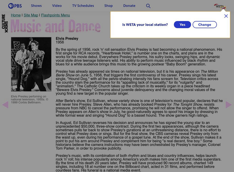 Pbs Culture Shock: Elvis Presley 1956 Article Pbs Culture Shock: Elvis Presley 1956 Article