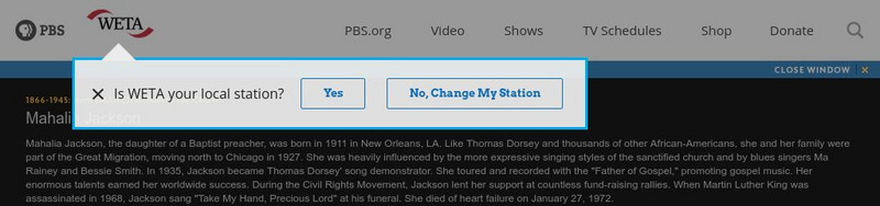 Pbs: This Far by Faith: Mahalia Jackson Handout Pbs: This Far by Faith: Mahalia Jackson Handout