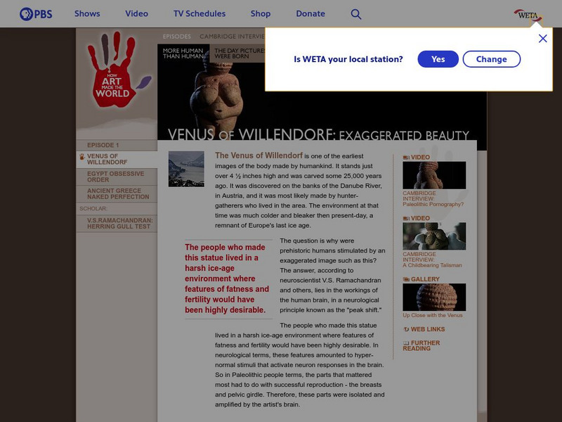 Pbs: How Art Made the World: Venus of Willendorf Instructional Video