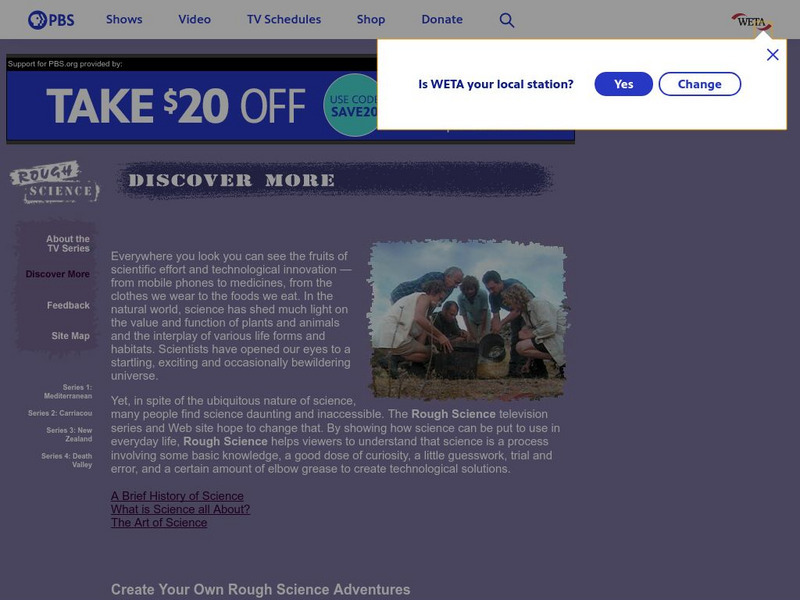 Pbs: Rough Science: Discover More Website Pbs: Rough Science: Discover More Website