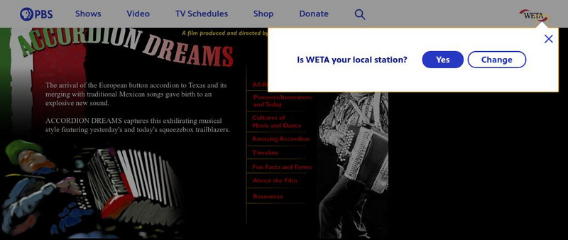 Pbs: Accordion Dreams Website