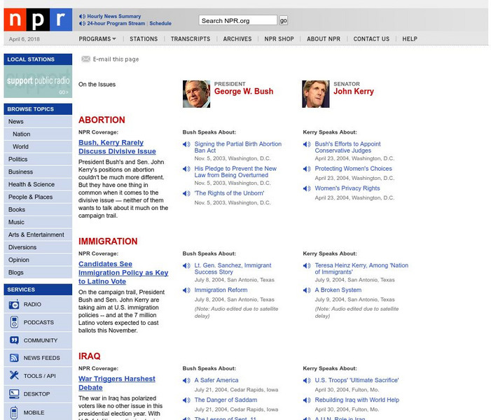 Npr: On the Issues Audio Npr: On the Issues Audio