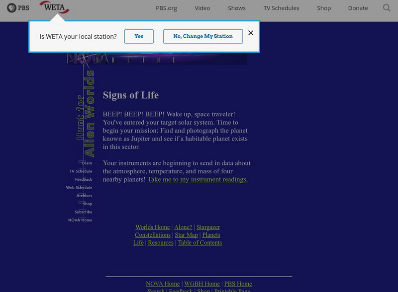 Nova: Signs of Life Website Nova: Signs of Life Website