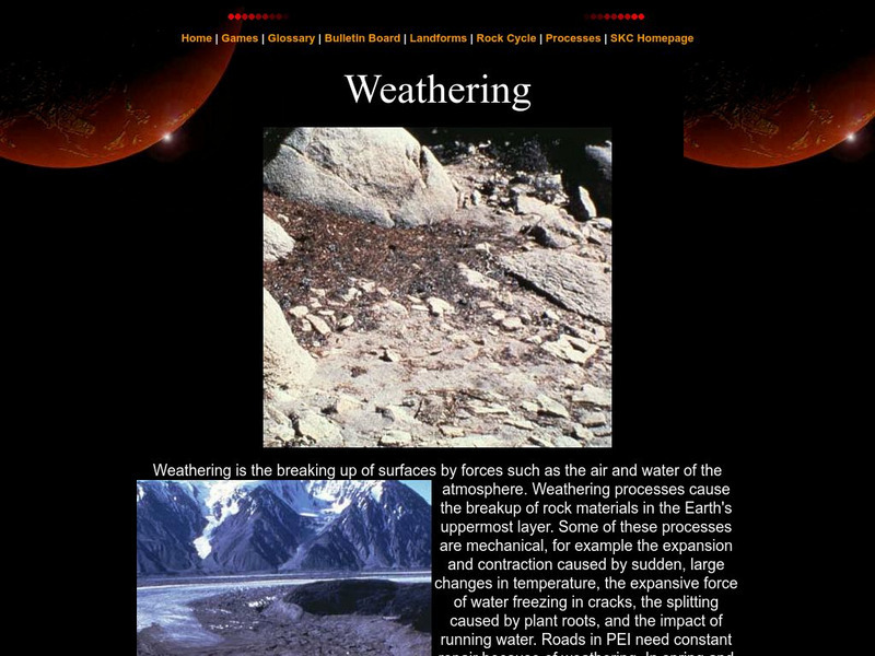 Weathering Activity