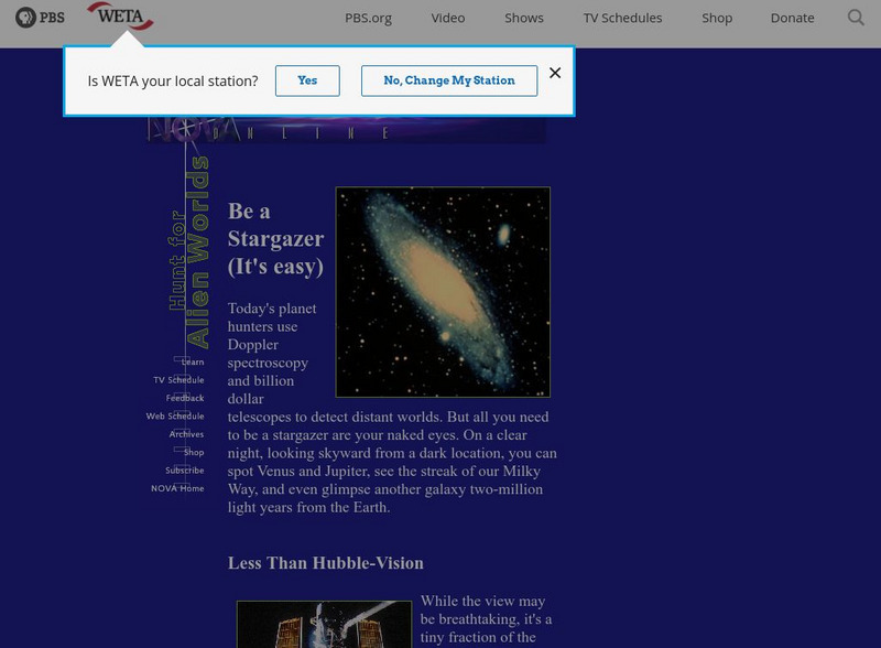 Pbs: Nova Online: Be a Stargazer Website Pbs: Nova Online: Be a Stargazer Website