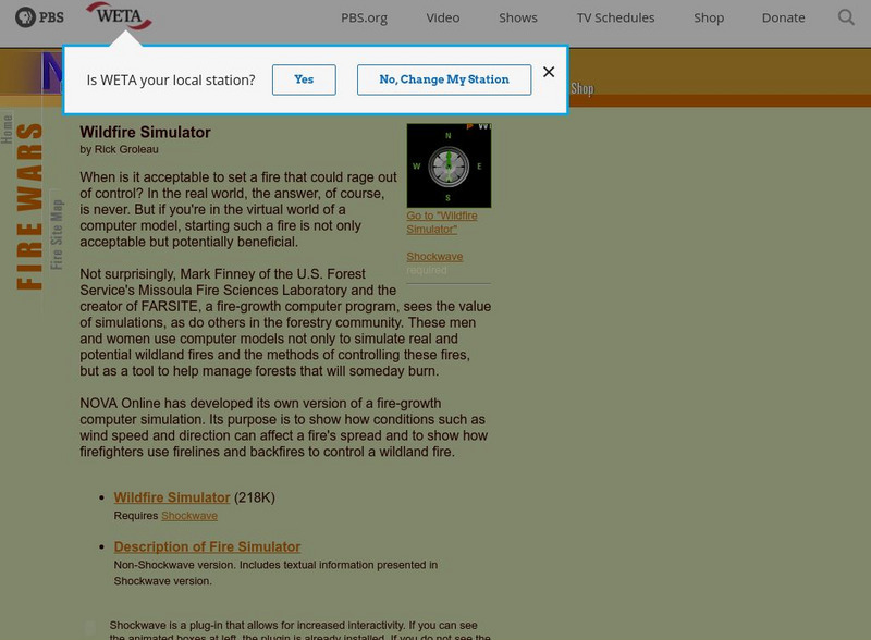Wildfire Simulator Interactive Wildfire Simulator Interactive