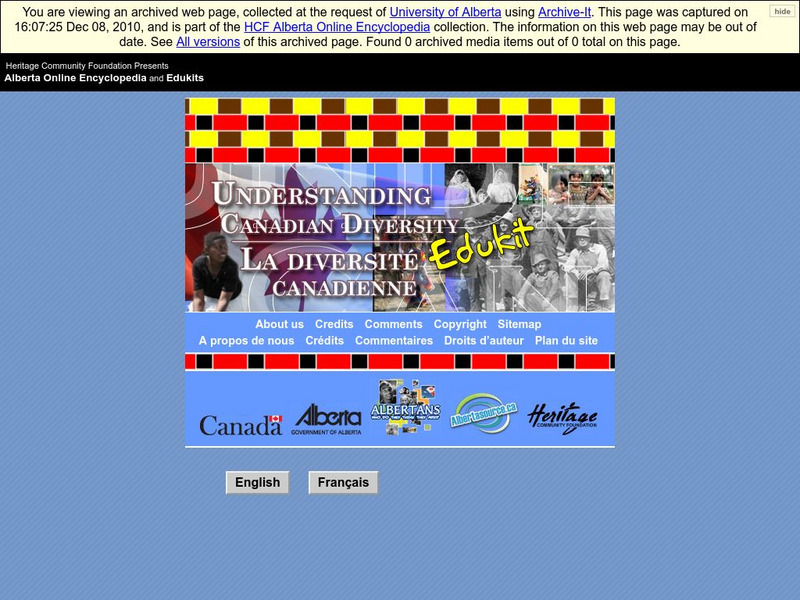 Alberta Online Encyclopedia: Understanding Canadian Diversity in Alberta Handout Alberta Online Encyclopedia: Understanding Canadian Diversity in Alberta Handout