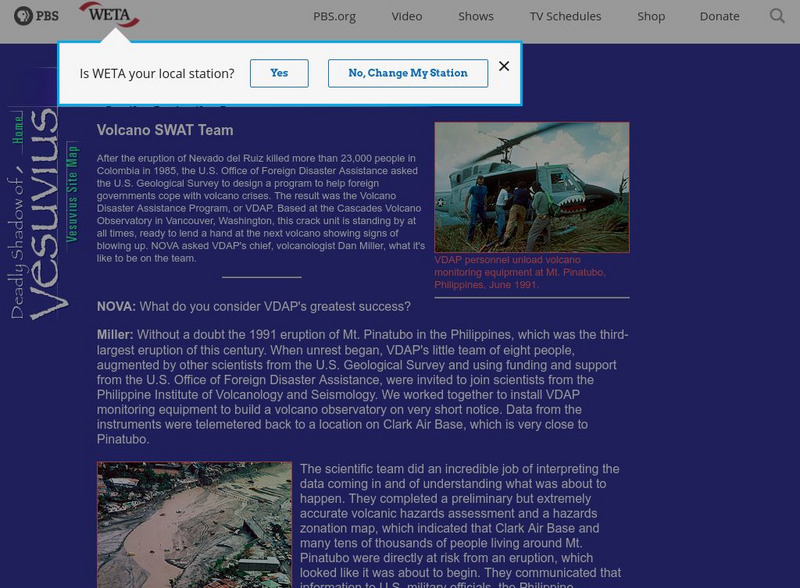 Nova: Volcano Swat Team Website Nova: Volcano Swat Team Website
