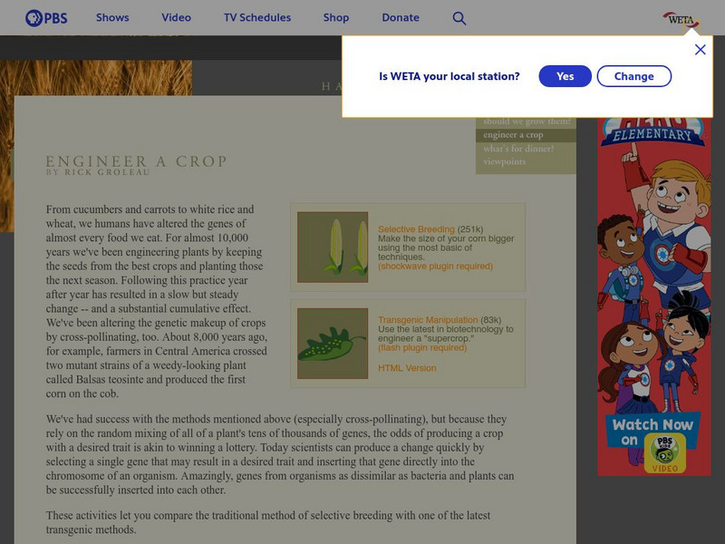 Nova: Engineering a Crop Interactive Nova: Engineering a Crop Interactive