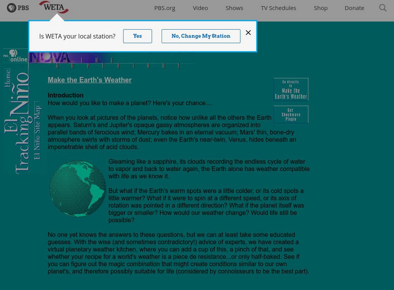 Nova: Make the Earth's Weather Activity Nova: Make the Earth's Weather Activity