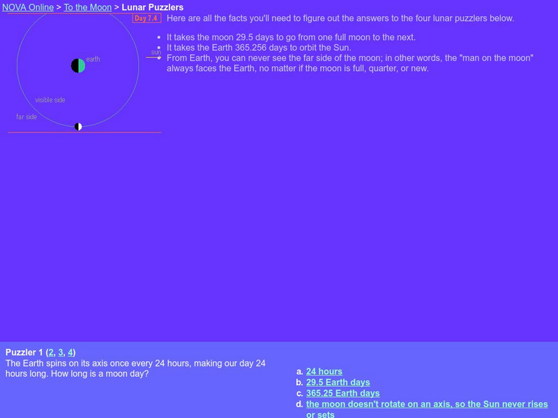 Nova: Lunar Puzzlers Activity Nova: Lunar Puzzlers Activity
