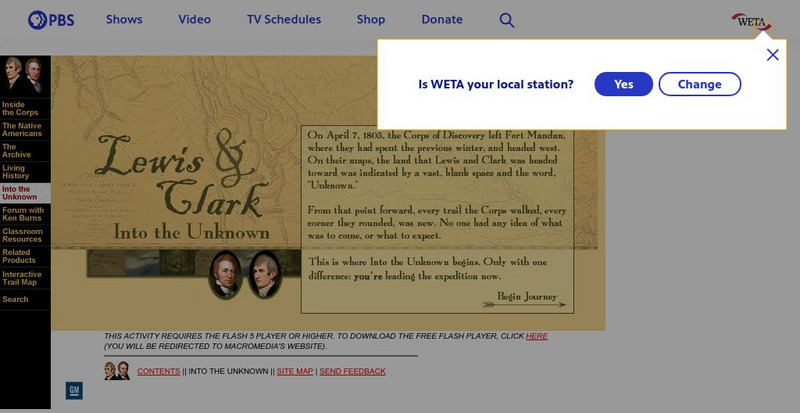 Pbs: Lewis and Clark: Into the Unknown Activity Pbs: Lewis and Clark: Into the Unknown Activity