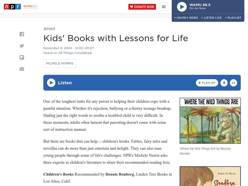 Npr: Kid's Books With Lessons for Life Instructional Video Npr: Kid's Books With Lessons for Life Instructional Video