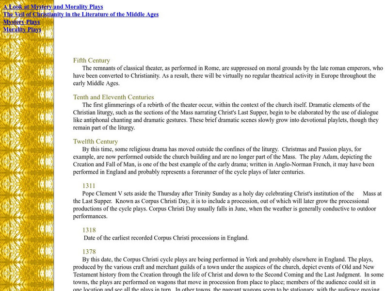 Fu Jen University: Morality Plays Handout Fu Jen University: Morality Plays Handout