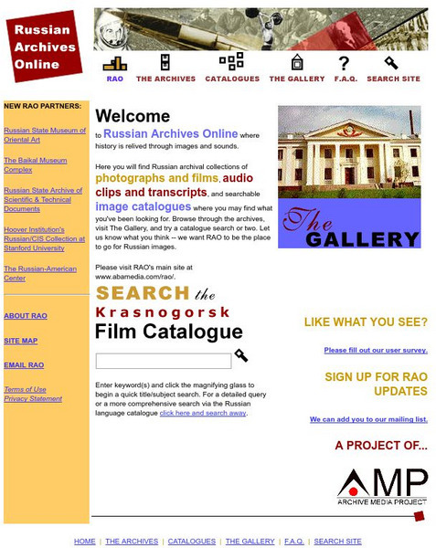 Russian Archives Online Website Russian Archives Online Website