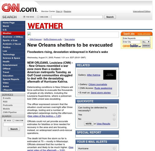 Cnn: New Orleans Shelters to Be Evacuated Article Cnn: New Orleans Shelters to Be Evacuated Article