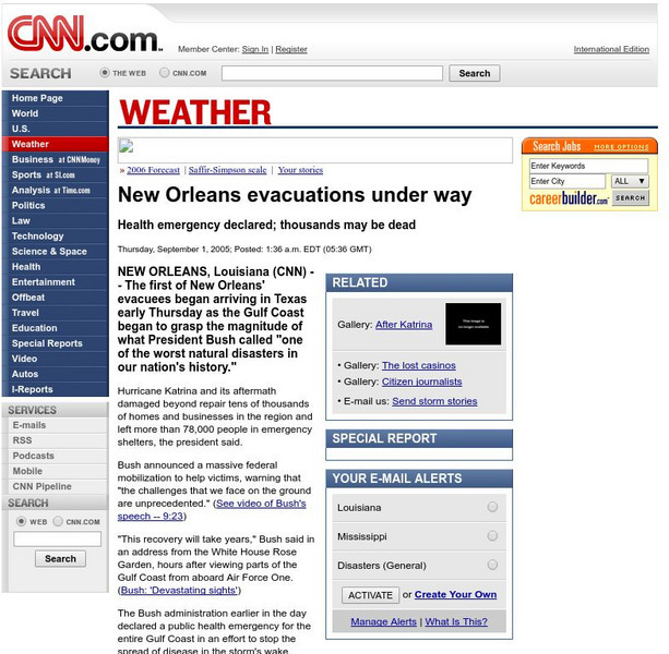 Cnn: New Orleans Evacuations Under Way Article Cnn: New Orleans Evacuations Under Way Article