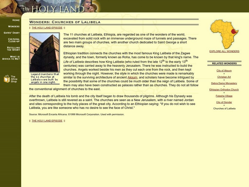 Pbs: The Churches of Lalibela Website